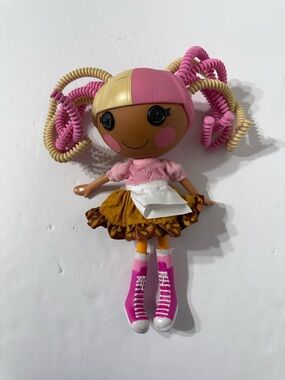 Lalaloopsy Silly Hair Doll Scoops Waffle Cone Doll 12" Full Size Dress And Shoes